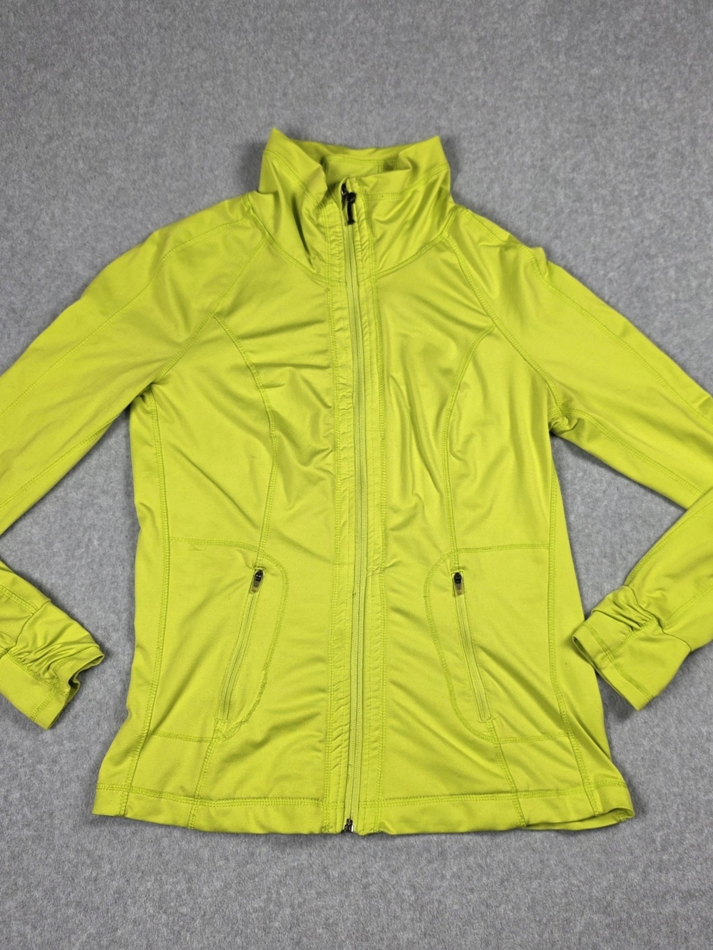 Women’s Lightweight Lime Green Zip-Up Jacket